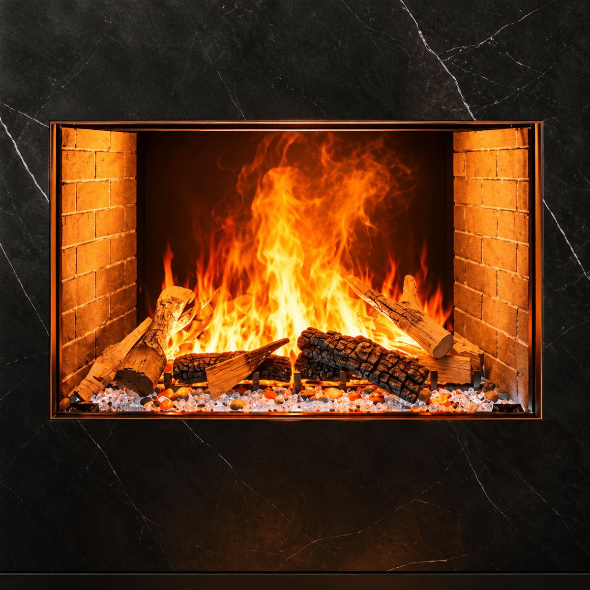 38-inch Interior Glass Liner for Signature Built-In Fireplace - Eternal Flame Outdoors