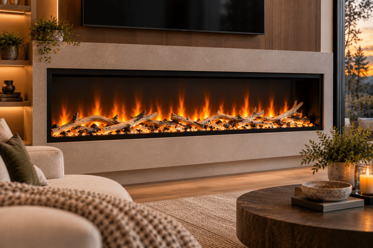 8 Piece Natural Wood Log Set - Eternal Flame Outdoors