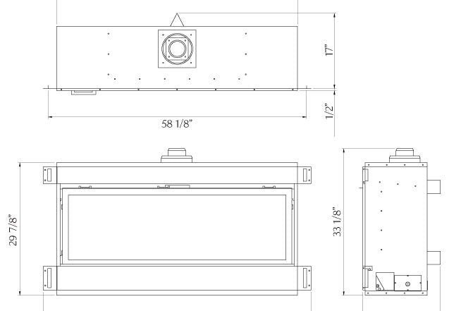 Amanti Sierra Flame Stanford 55" Direct Vent Linear Gas Fireplace - Eternal Flame Outdoors