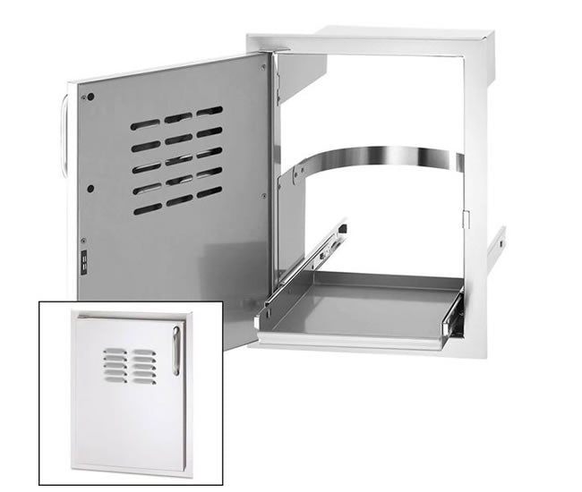 AOG 20" x 14" Stainless Steel Single Access Door - Eternal Flame Outdoors