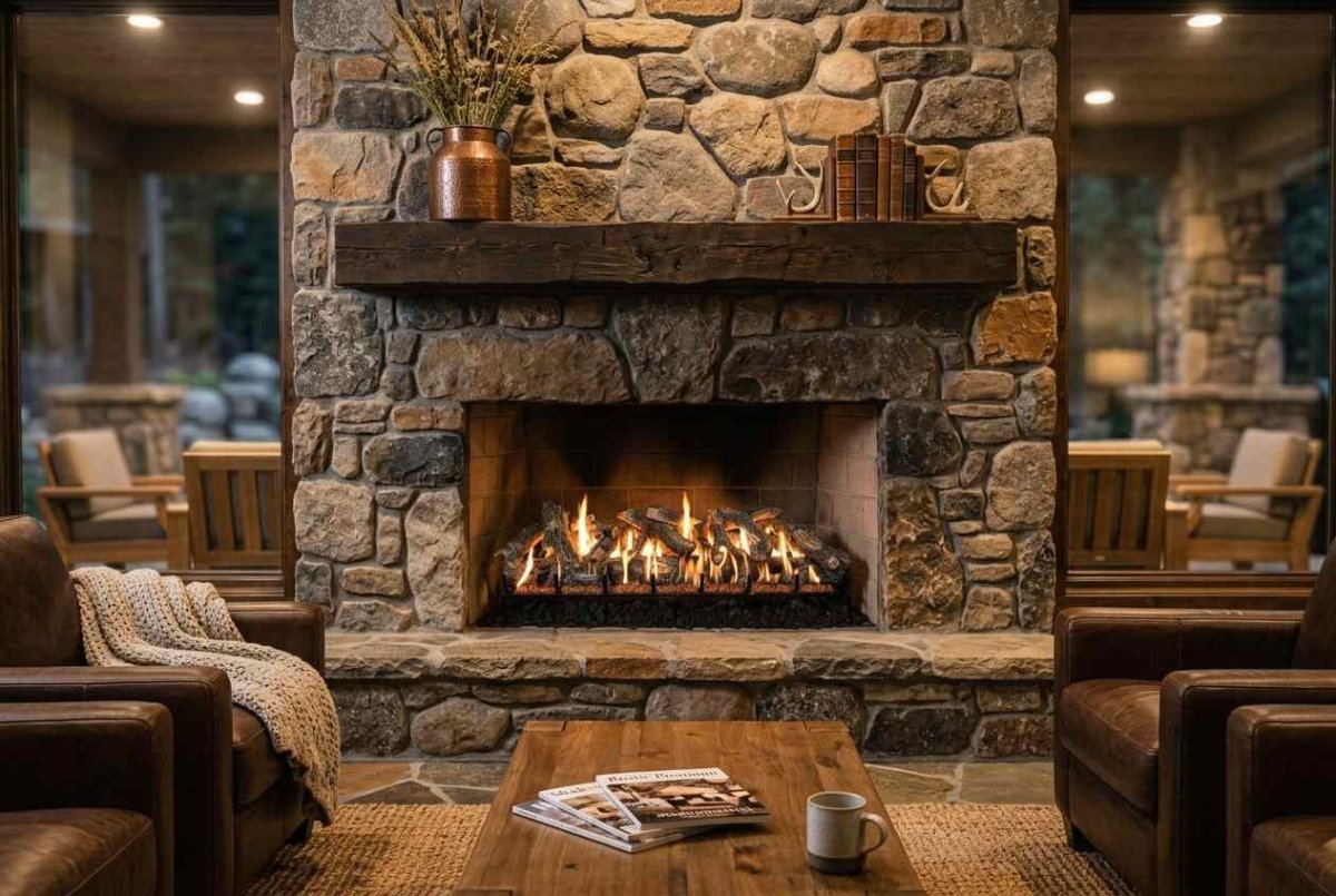 Arizona Weathered Oak Vented Gas Logs - Eternal Flame Outdoors