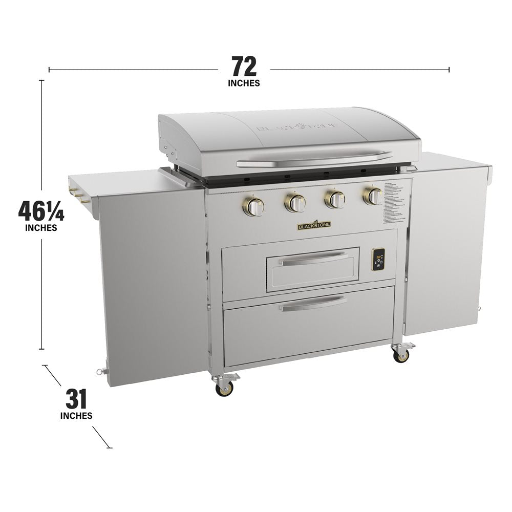 Blackstone Select 36€ Griddle Air Fryer Combo with Dual Side Tables and Storage Drawers - Eternal Flame Outdoors