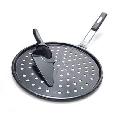 Broil King Non - Stick Pizza Grill Pan with Removable Handle & Cutter - Eternal Flame Outdoors