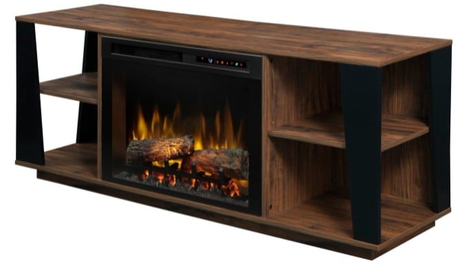Dimplex Arlo Media Console Electric Fireplace With Logs - Eternal Flame Outdoors