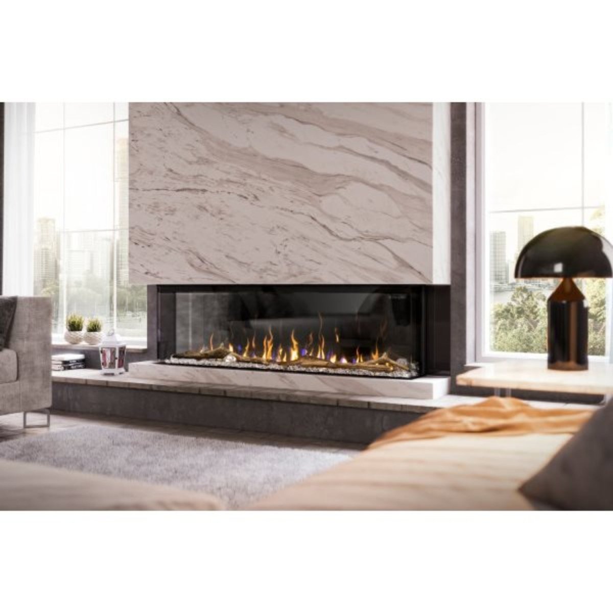 Dimplex Ignite XL Bold Deep Built - in Linear Electric Fireplace - Eternal Flame Outdoors
