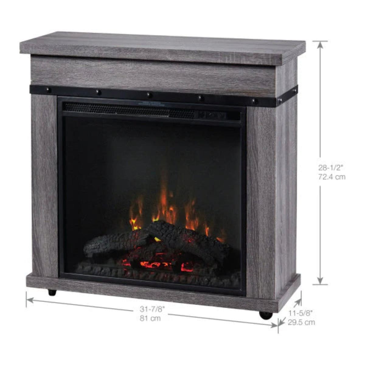Dimplex Morgan Electric Fireplace Mantel, Charcoal Oak - Eternal Flame Outdoors