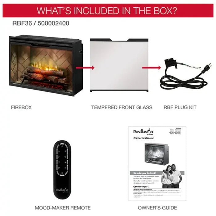 Dimplex Revillusion 36 - Inch Built - In 'Portrait' Firebox - Eternal Flame Outdoors