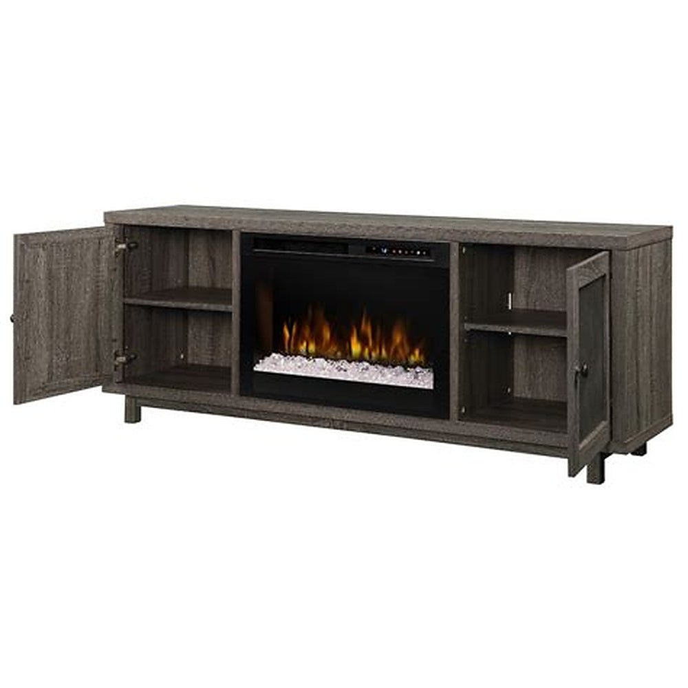 Jesse Console Electric Fireplace With Glass Ember Bed - Eternal Flame Outdoors