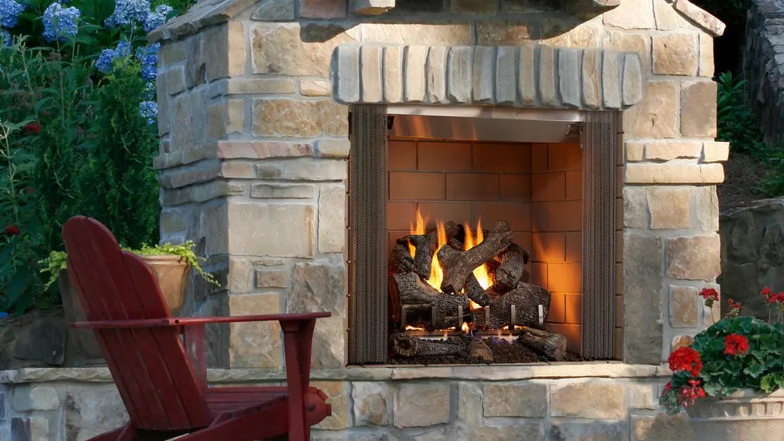 Majestic 42" Castlewood Outdoor Wood Fireplace - Eternal Flame Outdoors
