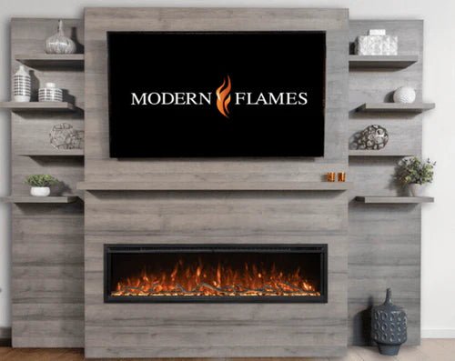 Modern Flame Allwood Media Wall System for 60" Spectrum Slimline Fireplace - Eternal Flame Outdoors