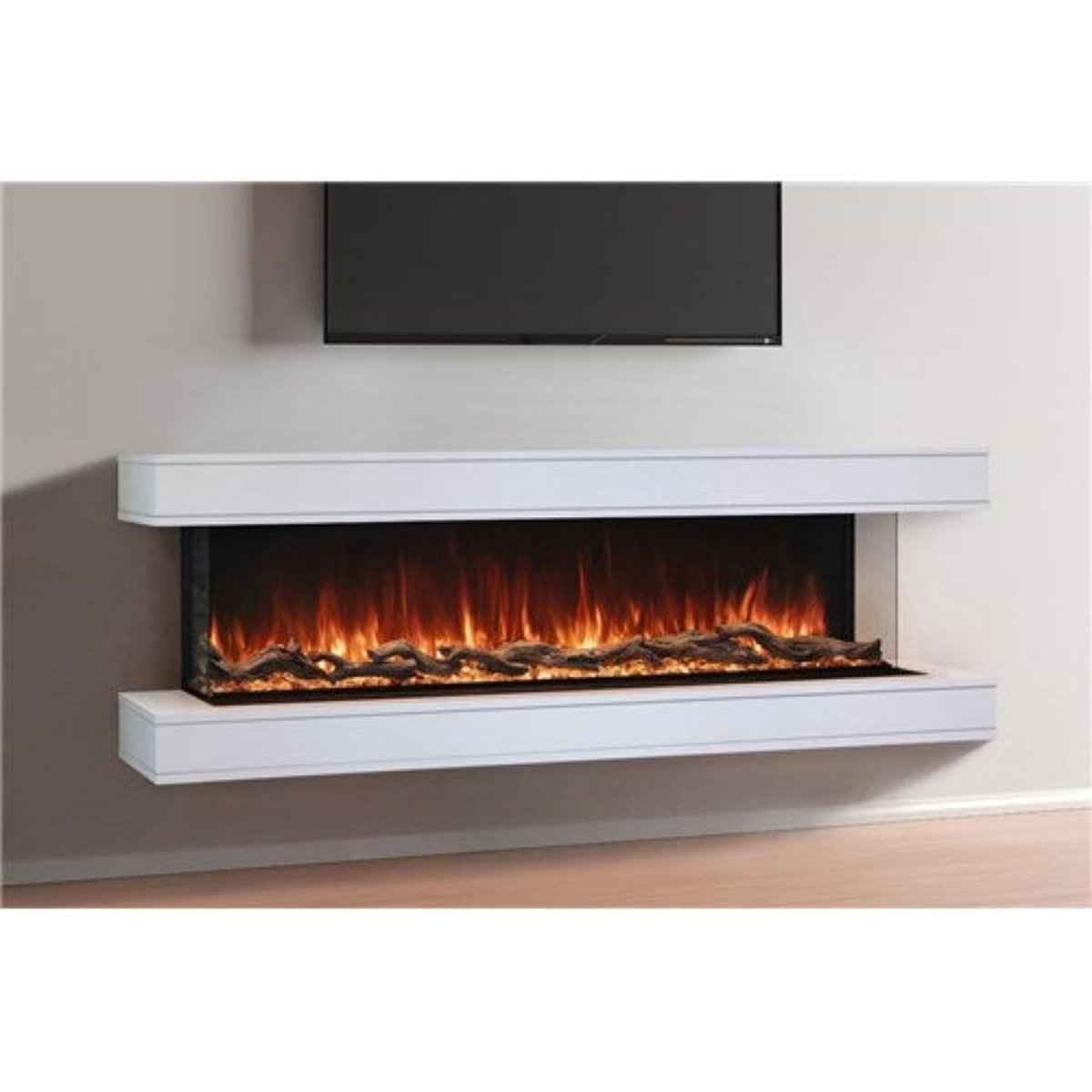 Modern Flame Studio Suite Floating Mantel Set for Orion Multi - Eternal Flame Outdoors