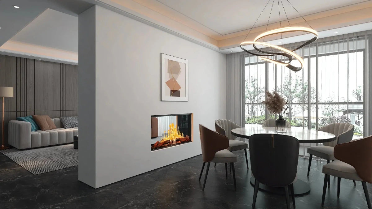 Modern Flames Nova Clear 48-Inch See-Through Electric Fireplace - Eternal Flame Outdoors