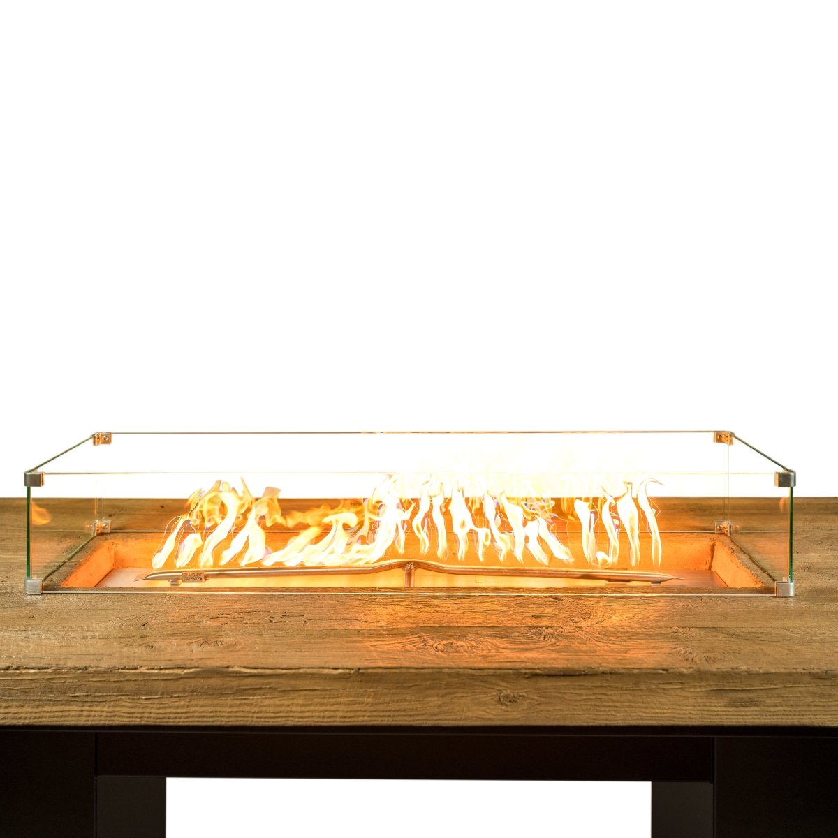 The Outdoor Plus Alameda Fire Table GFRC Top and Powder Coat Base - Eternal Flame Outdoors