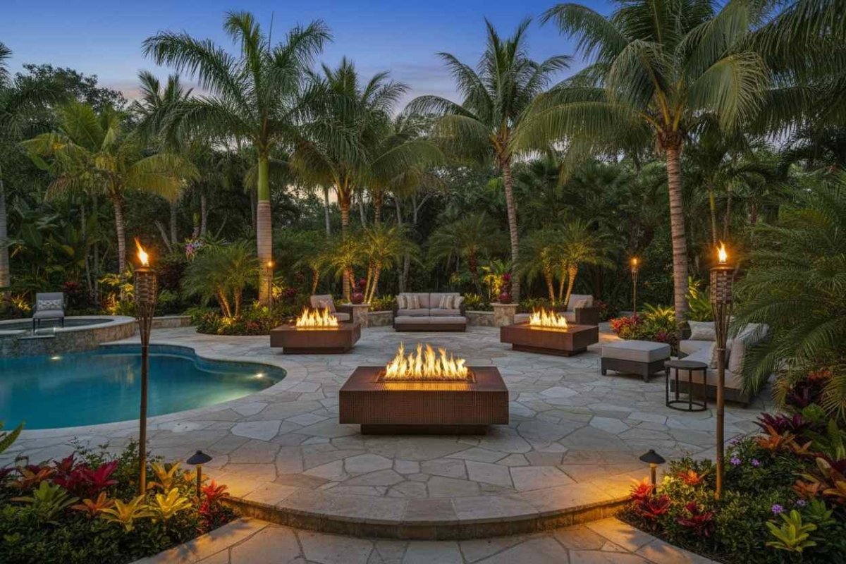 The Outdoor Plus Cabo Linear Fire Pit - Metal Collection - 56" - Eternal Flame Outdoors