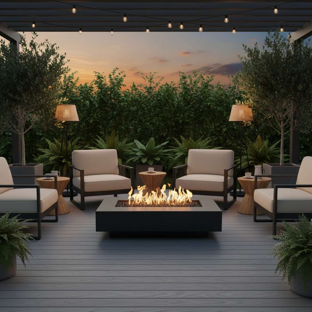 The Outdoor Plus Del Mar Fire Pit - GFRC Concrete - 48" - Eternal Flame Outdoors