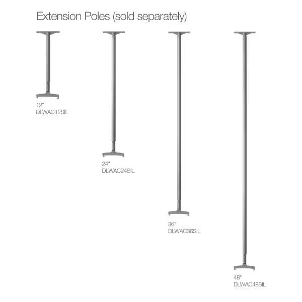 True Flame - Extension Mount & Pole Kit - Silver - Eternal Flame Outdoors