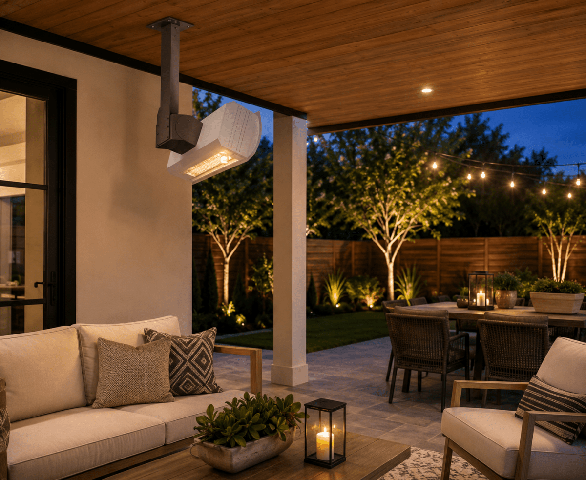 True Flame Wall Mount Pole for Outdoor Infrared Heater (DGR32WNG) - Eternal Flame Outdoors