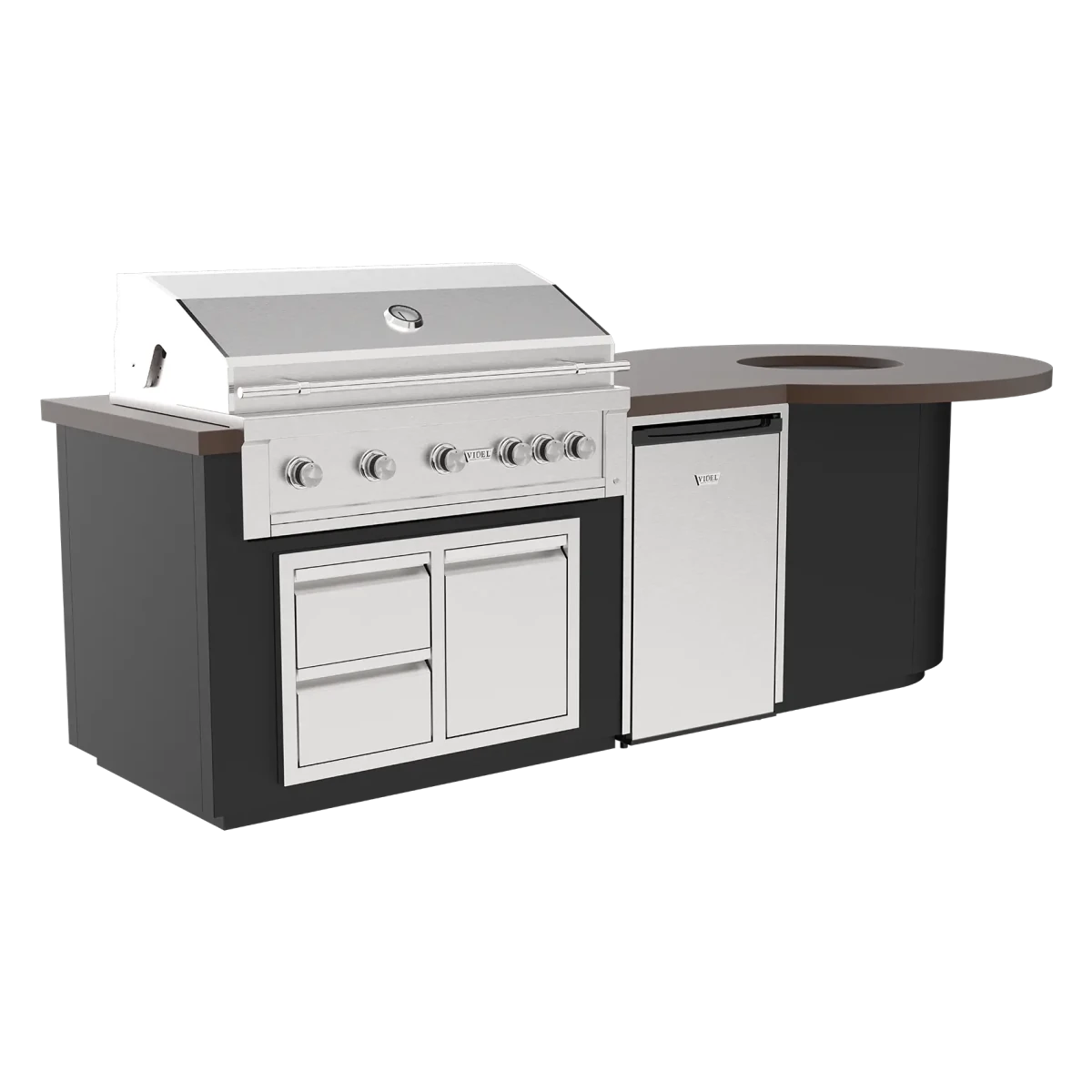 Videl Luxe 112I Firepit - BBQ Island - Eternal Flame Outdoors