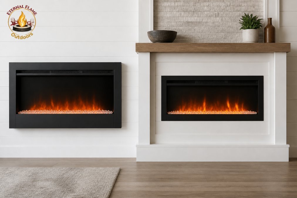 Wall Mounted vs Built-In Electric Fireplaces Compared - Eternal Flame Outdoors