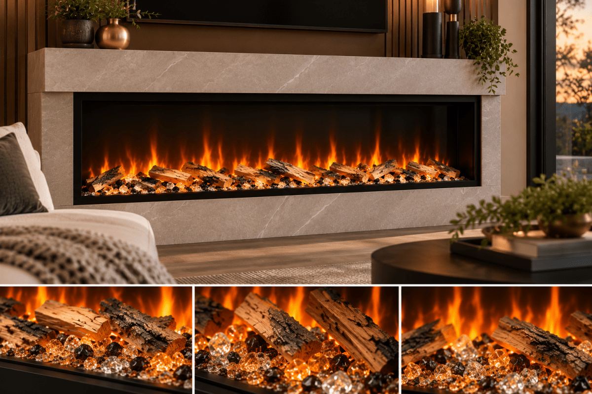 10 Piece Media Kit- 10 Piece Oak and Fireglass - Eternal Flame Outdoors
