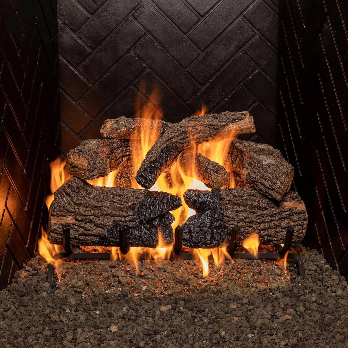 Real Fyre Charred Oak Vented Gas Log Set