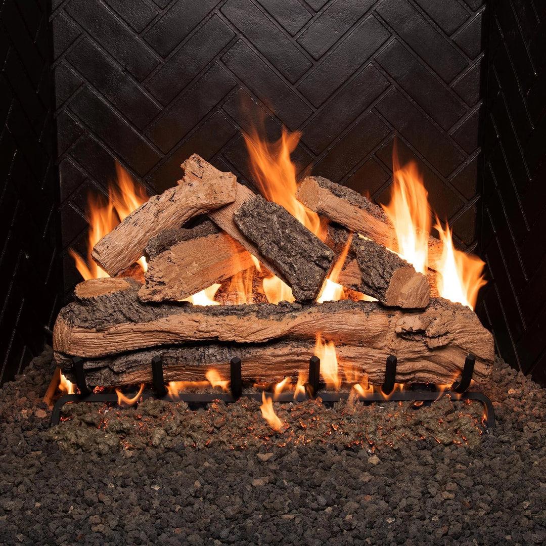 Real Fyre Split Oak Designer Plus Vented Gas Log Set
