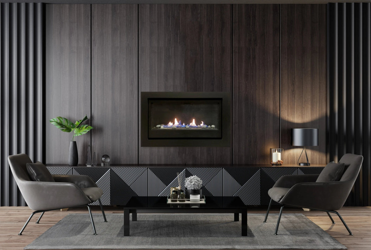 Amanti Sierra Flame Boston 36" Direct Vent Linear Gas Fireplace with Electronic ignition - Eternal Flame Outdoors