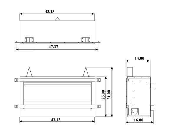 Amanti Sierra Flame Tahoe 45" Outdoor Direct Vent Linear Gas Fireplace - Eternal Flame Outdoors