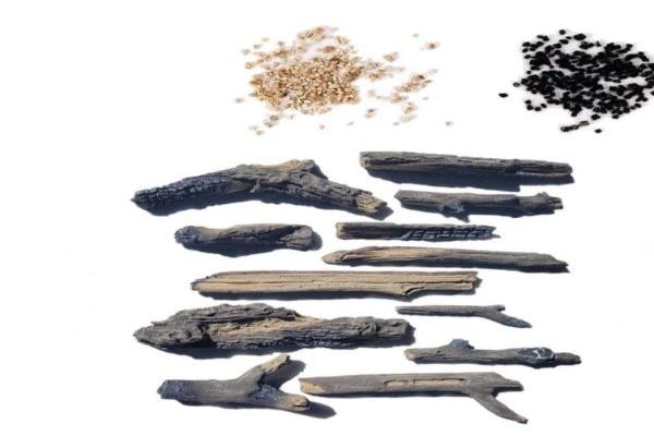 Amantii 12 Piece Decorative Media Kit - Large Oak logs - Eternal Flame Outdoors