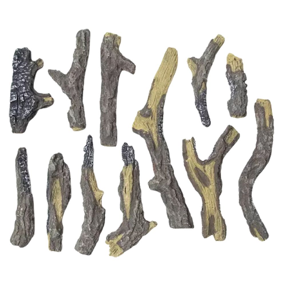 Amantii 12 Piece Decorative Media Kit - Medium Oak Logs - Eternal Flame Outdoors