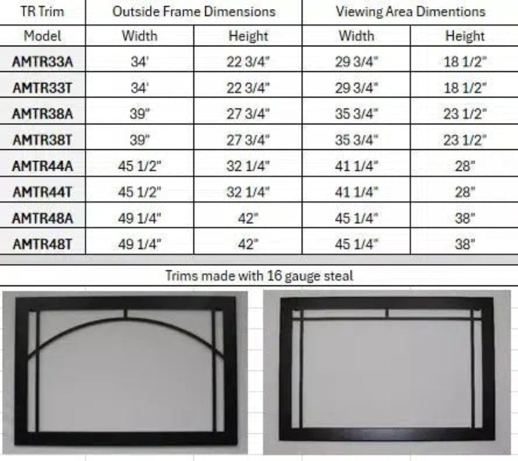 Amantii Arch Trim - 4 Sizes - Eternal Flame Outdoors