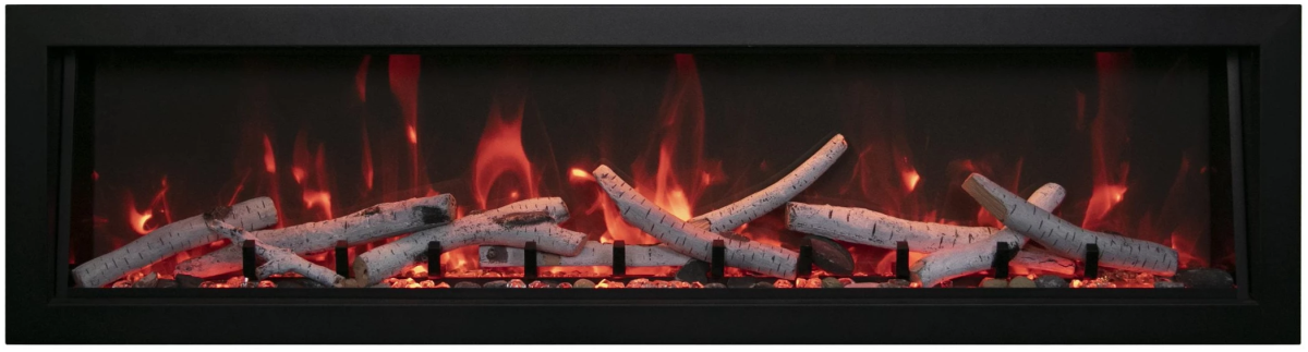 Amantii Panorama Bi - Deep Full View Smart Electric Fireplace - Eternal Flame Outdoors