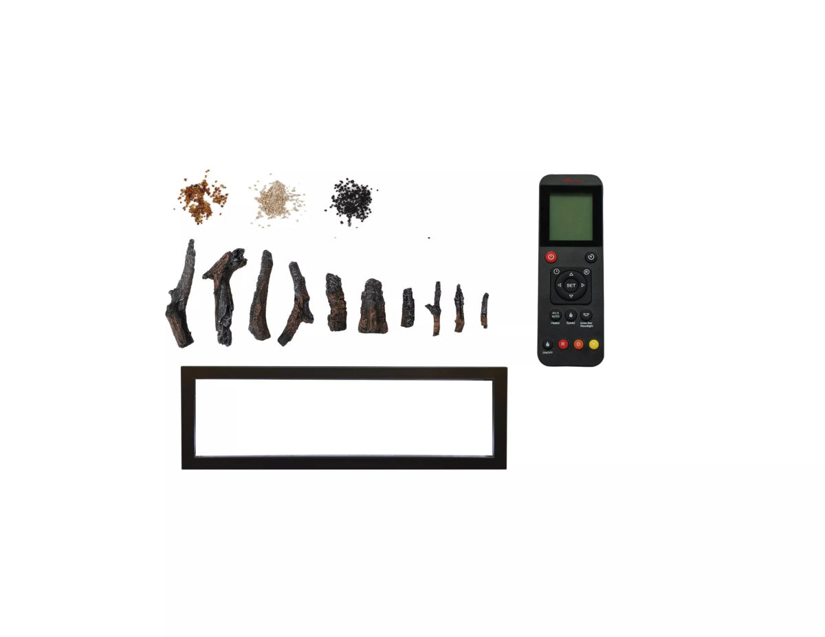Amantii Panorama Bi - Deep Full View Smart Electric Fireplace - Eternal Flame Outdoors