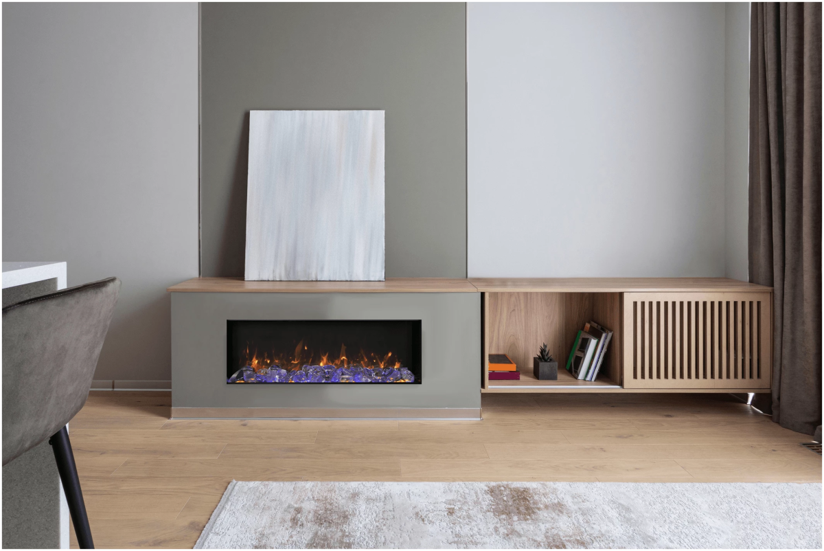 Amantii Panorama Slim Full View Smart Electric Fireplace - Eternal Flame Outdoors