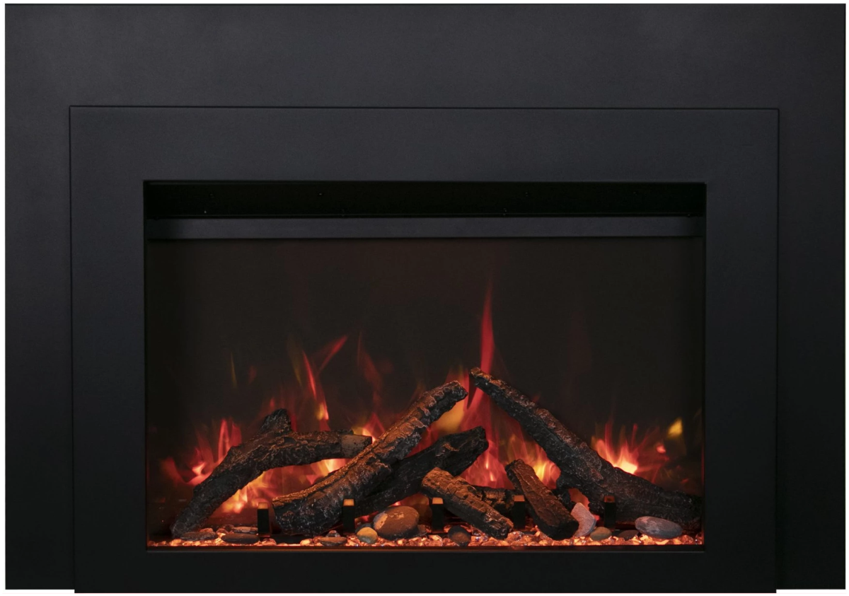 Amantii Sierra Flame Electric Insert with Black Steel Surround - Eternal Flame Outdoors