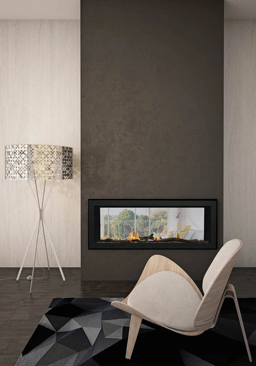 Amantii Sierra Flame Emerson 48" Slim See - thru Linear Gas Fireplace - Eternal Flame Outdoors