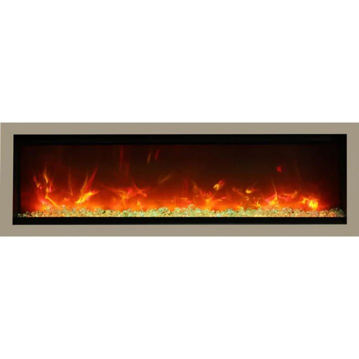 Amantii Symmetry Fireplace Surround Grey or Bronze - Eternal Flame Outdoors