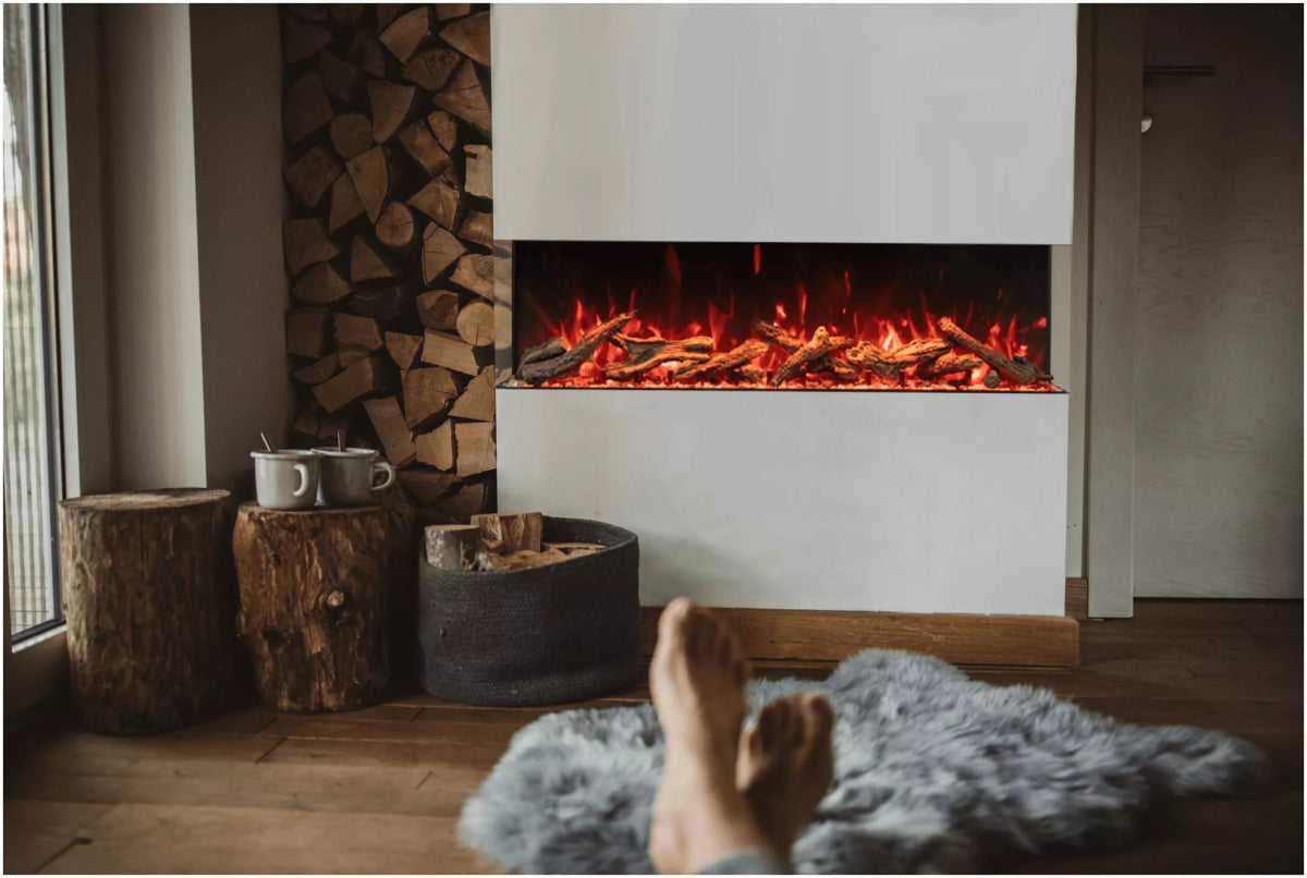 Amantii Tru View Bespoke 3 Sided Electric Fireplace - Eternal Flame Outdoors