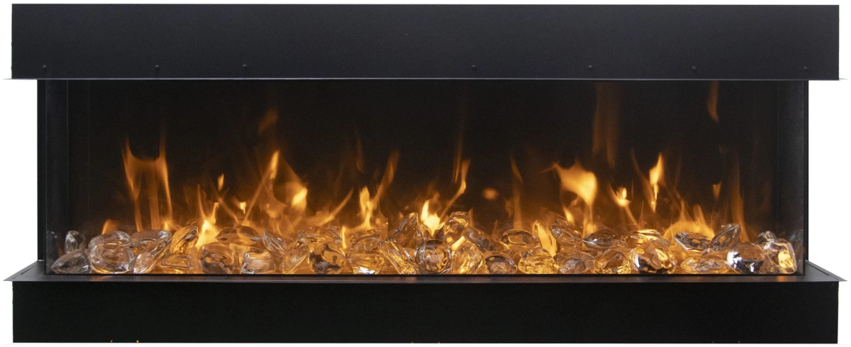 Amantii True View Extra Tall Smart Electric with WiFi 3 Sided Electric Fireplace - Eternal Flame Outdoors