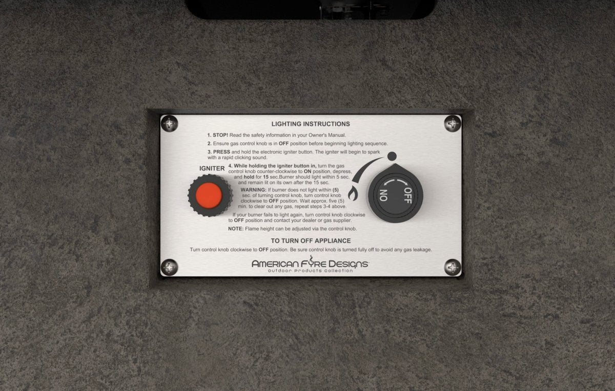 American Fyre Designs Contempo Propane Firetable with Tank Drawer - Eternal Flame Outdoors