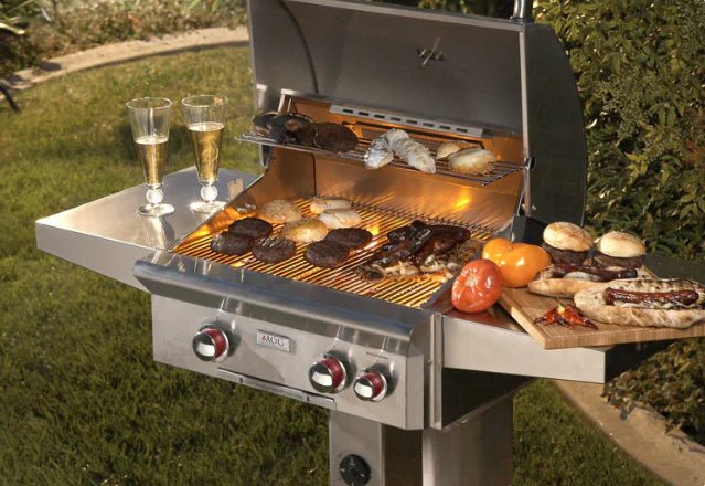 AOG 24" Pedestal Propane Gas Grill 'T' Series with LED Lights - Eternal Flame Outdoors