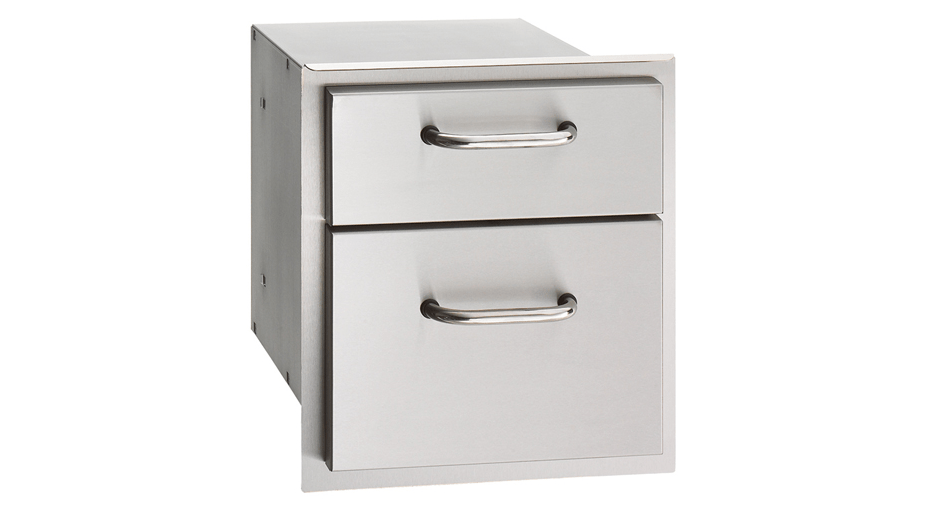 AOG 6" x 15" Stainless Steel Double Access Drawer for Outdoor Kitchen - Eternal Flame Outdoors