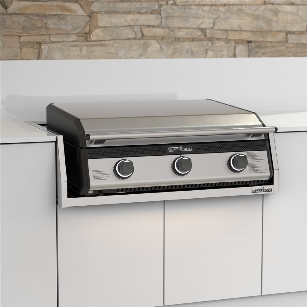 Blackstone 28” Deep Drop - In Griddle in Stainless Steel with Hood and Insulation Jacket - Eternal Flame Outdoors