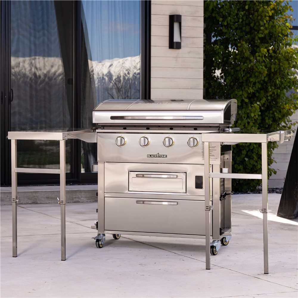 Blackstone Select 36” Griddle Air Fryer Combo with Dual Side Tables and Storage Drawers - Eternal Flame Outdoors