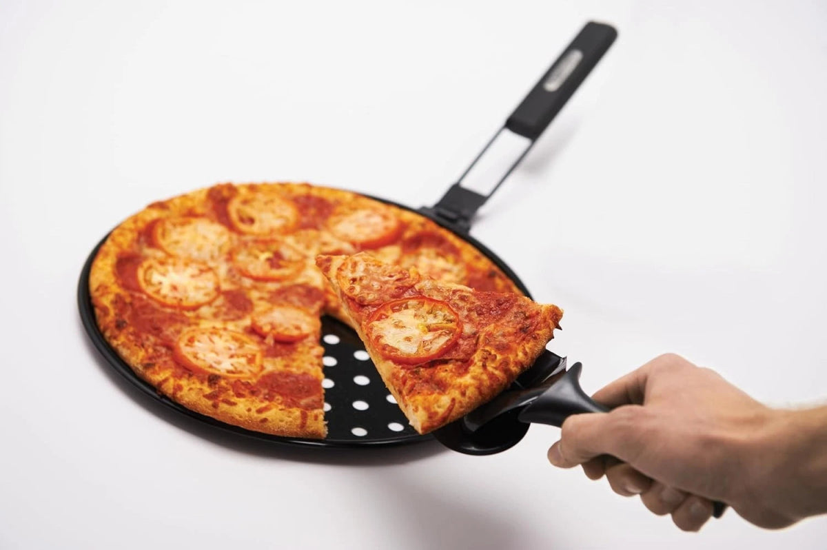 Broil King Non - Stick Pizza Grill Pan with Removable Handle & Cutter - Eternal Flame Outdoors