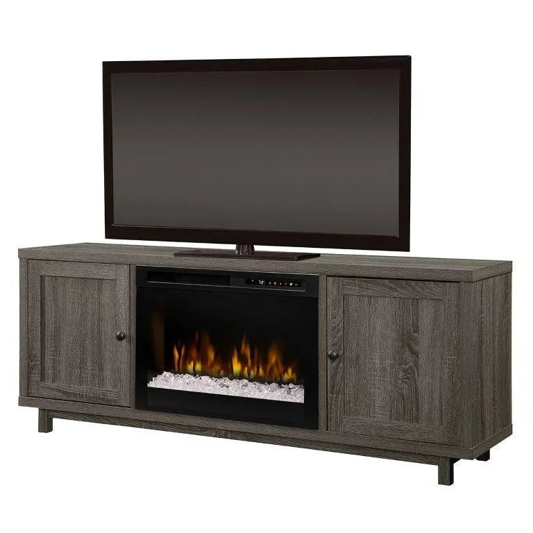 Dimplex Jesse Media Console Electric Fireplace With Glass Ember Bed - Eternal Flame Outdoors
