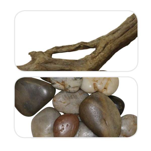 Dimplex Media kit of Driftwood and River Rock - Eternal Flame Outdoors