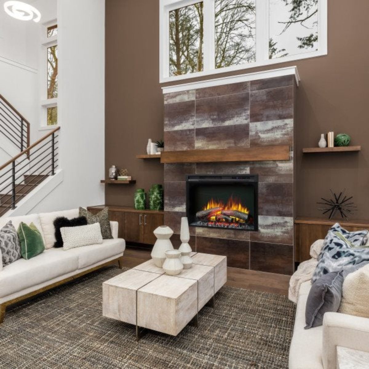 Dimplex Multi - Fire XHD Plug in Electric Firebox with logs - Eternal Flame Outdoors
