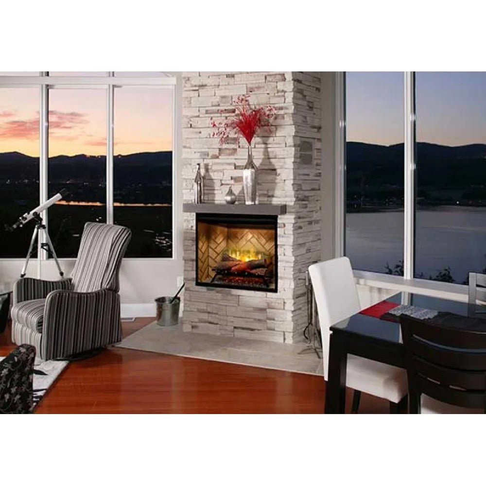 Dimplex Revillusion Built - in Firebox with Glass Pane and Plug Kit - Eternal Flame Outdoors
