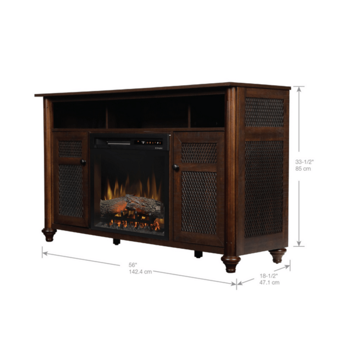 Dimplex Xavier electric fireplace with realistic flame display 